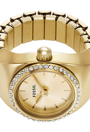 Watch Ring 15mm Two-Hand Gold-Tone Stainless Steel - Image 3