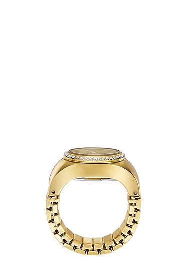 Watch Ring 15mm Two-Hand Gold-Tone Stainless Steel - Image 4