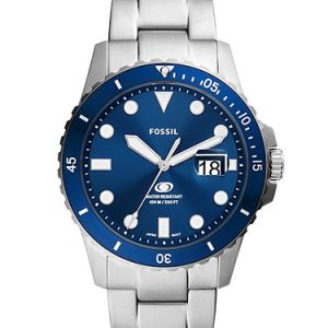 Fossil Blue Dive 42mm Three-Hand Date Stainless Steel Watch