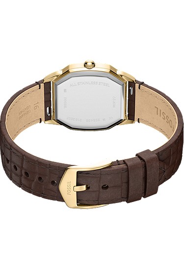 Harlow 27mm Three-Hand Brown Croco Leather Watch - Image 6
