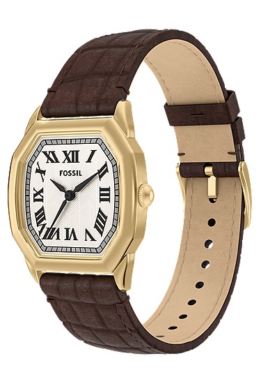 Harlow 27mm Three-Hand Brown Croco Leather Watch - Image 7