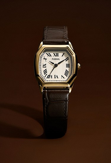 Harlow 27mm Three-Hand Brown Croco Leather Watch - Image 9