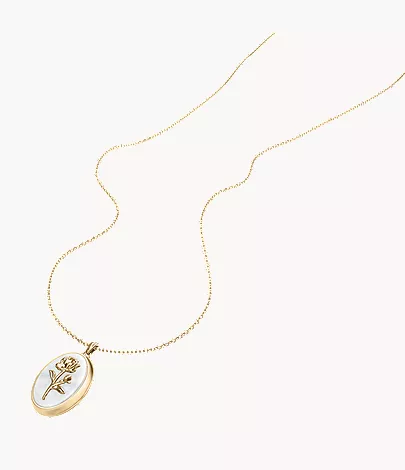 Sutton The Locket Collection White Mother-of-Pearl Pendant Necklace - Image 3