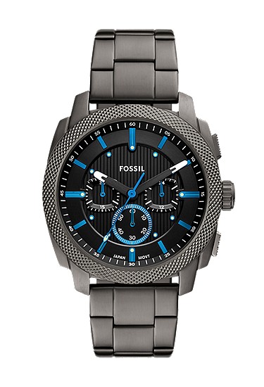 Machine 44mm Chronograph Smoke Stainless Steel Watch