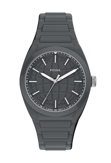 Everett 42mm Three-Hand Gray Silicone Watch