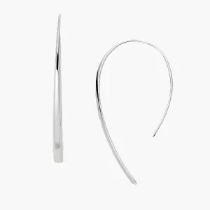 Ellis Iconic Stainless Steel Bevel Hoop Earrings