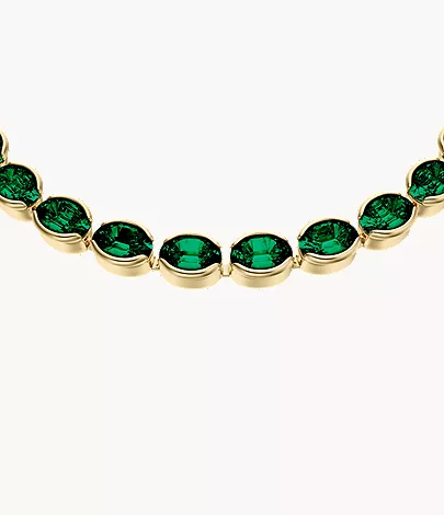 Ellis Pav?? Glitz Gold-Tone Brass Tennis Chain Bracelet - Image 3
