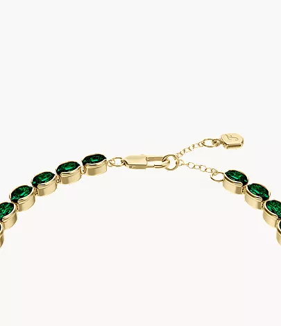 Ellis Pav?? Glitz Gold-Tone Brass Tennis Chain Bracelet - Image 4