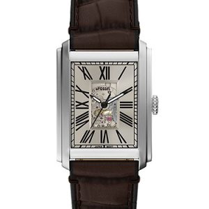Carraway 30mm Automatic Brown Croco Leather Watch