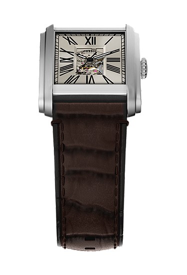 Carraway 30mm Automatic Brown Croco Leather Watch - Image 5
