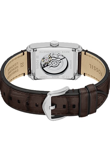 Carraway 30mm Automatic Brown Croco Leather Watch - Image 6