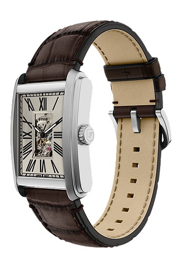 Carraway 30mm Automatic Brown Croco Leather Watch - Image 8