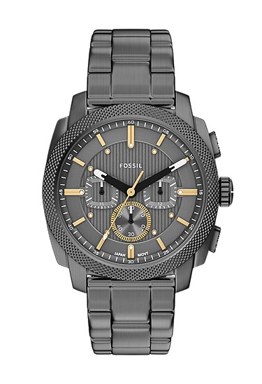 Machine 44mm Chronograph Smoke Stainless Steel Watch
