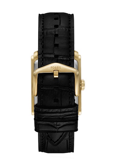 Carraway 30mm Three-Hand Black Croco Leather Watch - Image 3