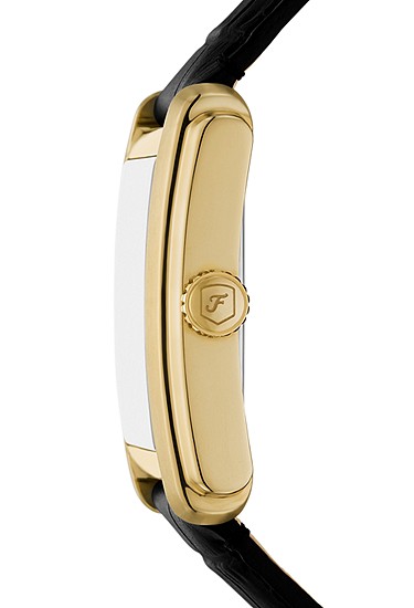 Carraway 30mm Three-Hand Black Croco Leather Watch - Image 4