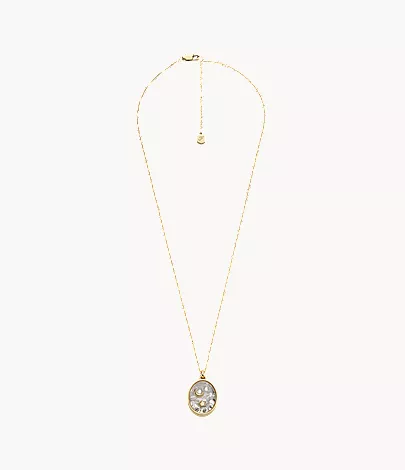 Sutton Shaky Glitz Gold-Tone Stainless Steel Moon and Star Pendant Necklace - Image 4