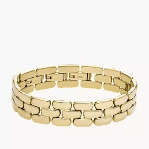 Arden Watch Links Gold-Tone Stainless Steel Chain Bracelet