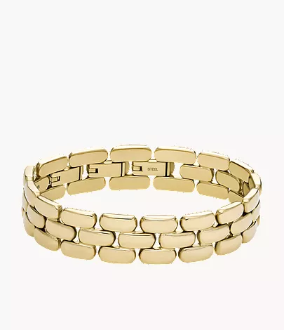 Arden Watch Links Gold-Tone Stainless Steel Chain Bracelet