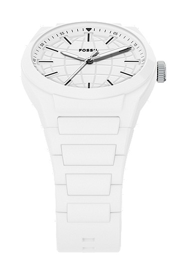 Everett 42mm Three-Hand White Silicone Watch - Image 5