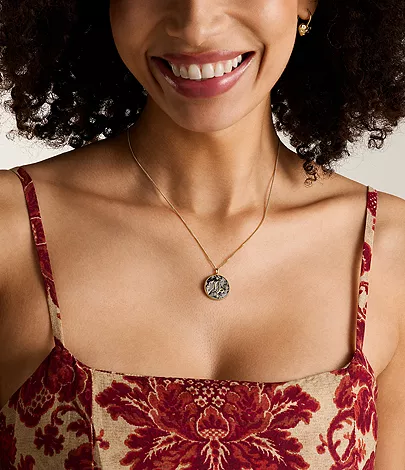Capricorn Sutton Zodiac Gold-Tone Stainless Steel Gray Hematite Pendant Necklace - Image 2