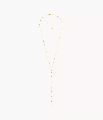 Ellis All Stacked Up Gold-Tone Stainless Steel Y-Neck Necklace - Image 4