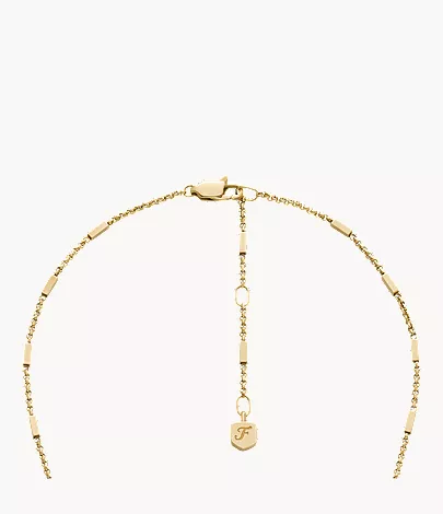Ellis All Stacked Up Gold-Tone Stainless Steel Y-Neck Necklace - Image 5