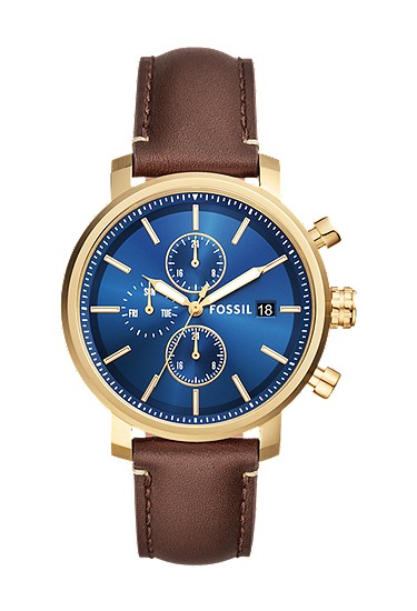 Rhett 43mm Multifunction Brown LiteHide? Leather Watch