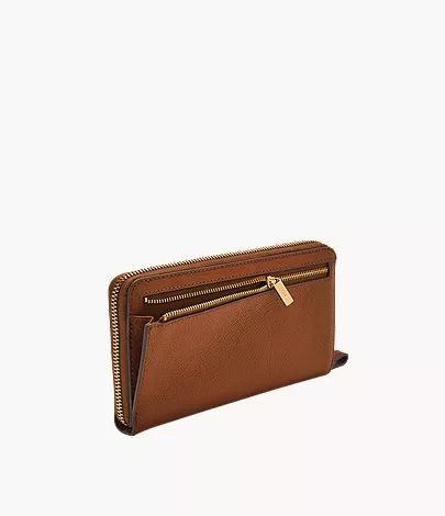 Liza Leather Zip Around Clutch Wallet - Image 4