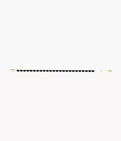 Ellis Pav?? Glitz Gold-Tone Brass Tennis Chain Bracelet - Image 5