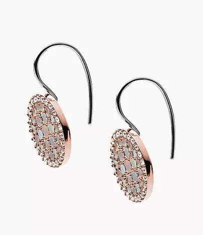Merrit Mosaic Mother-of-Pearl Disc Drop Earrings - Image 2