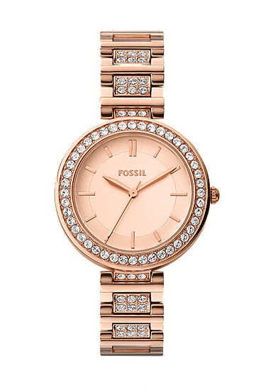 Karli 32mm Three-Hand Rose Gold-Tone Watch