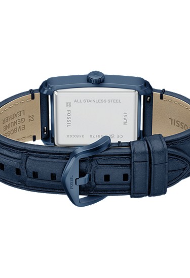 Carraway 30mm Three-Hand Navy Croco Leather Watch - Image 6
