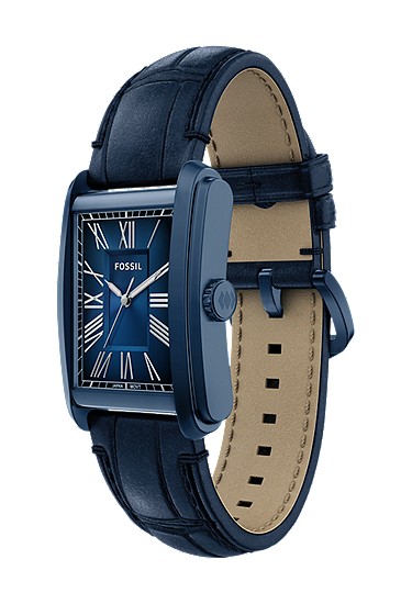 Carraway 30mm Three-Hand Navy Croco Leather Watch - Image 8