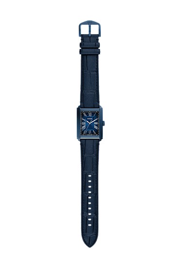 Carraway 30mm Three-Hand Navy Croco Leather Watch - Image 9