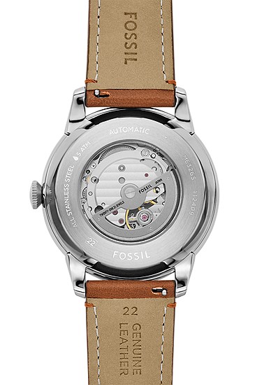 Townsman 44mm Automatic Brown Leather Watch - Image 5