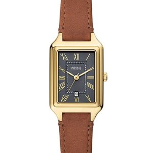 Raquel 23mm Three-Hand Date Medium Brown Leather Watch
