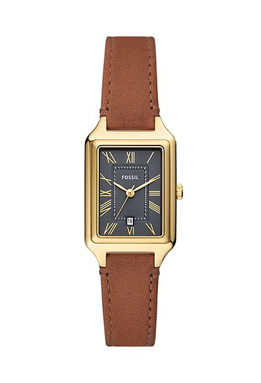 Raquel 23mm Three-Hand Date Medium Brown Leather Watch