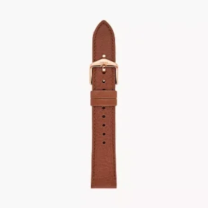 18mm Medium Brown LiteHide? Leather Strap