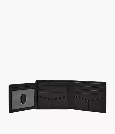 Derrick Leather RFID Bifold with Flip ID Wallet - Image 3