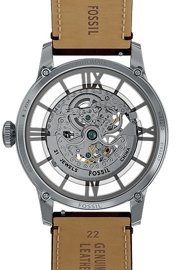 Townsman 44mm Automatic Brown Leather Watch - Image 5
