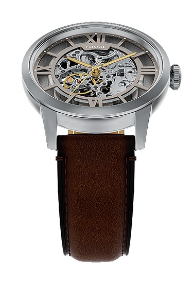 Townsman 44mm Automatic Brown Leather Watch - Image 6