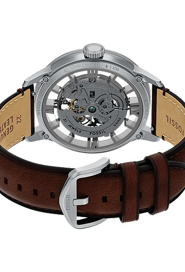 Townsman 44mm Automatic Brown Leather Watch - Image 7