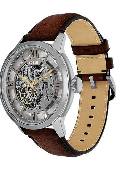 Townsman 44mm Automatic Brown Leather Watch - Image 8