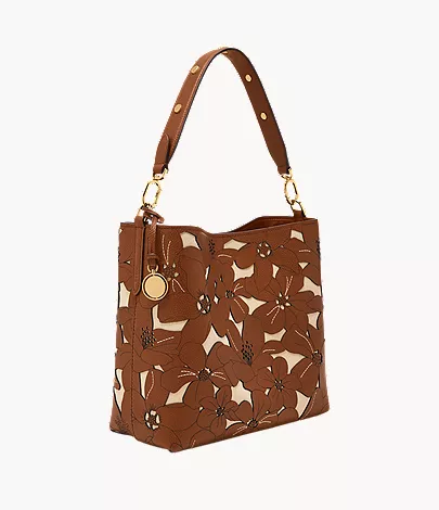 Jessie Leather Bucket Shoulder Bag - Image 5