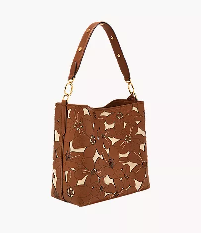 Jessie Leather Bucket Shoulder Bag - Image 6