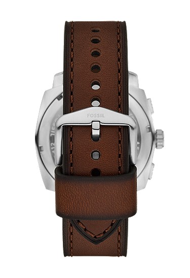 Machine 44mm Chronograph Brown Leather Watch - Image 3
