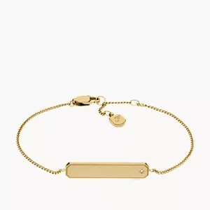 Sadie Gold-Tone Stainless Steel ID Bracelet