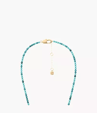 Sutton By The Sea Turquoise Blue Acrylic Beaded Shell Necklace - Image 5