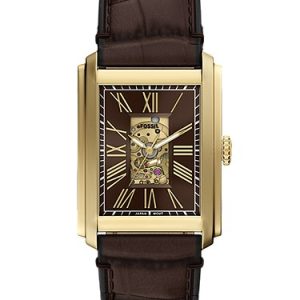 Carraway 30mm Automatic Brown Croco Leather Watch