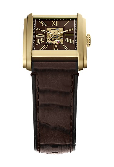 Carraway 30mm Automatic Brown Croco Leather Watch - Image 5